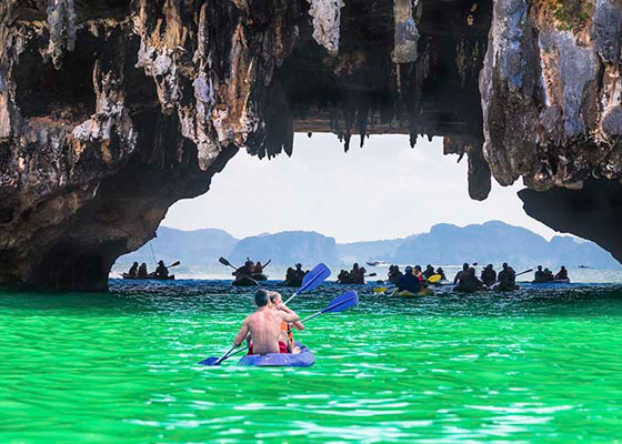 Phang Nga Bay James Bond Longtail Boat with Canoe