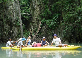 Phang Nga Bay James Bond Longtail Boat with Canoe