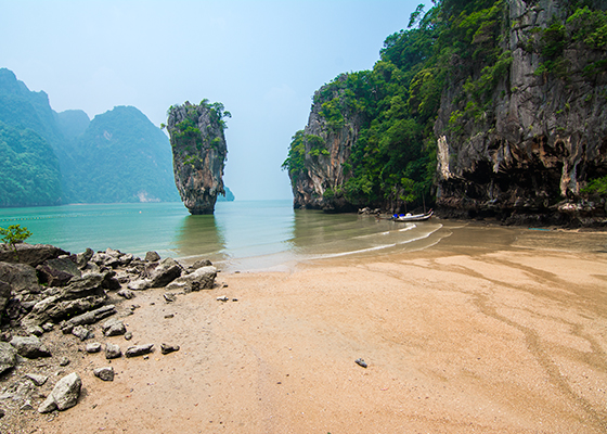 Phang Nga Bay James Bond Longtail Boat with Canoe